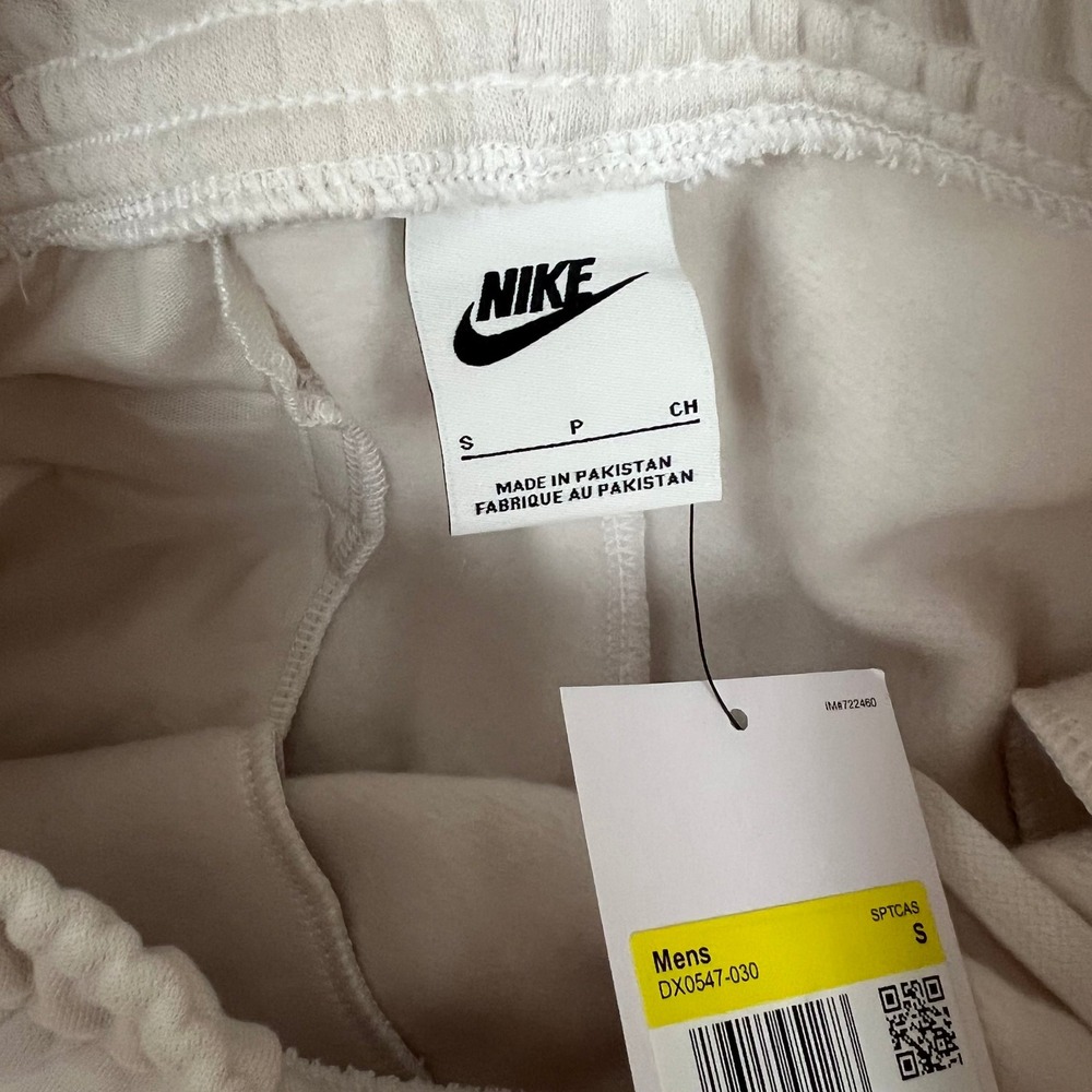Nike Sweat Pants Mens S White Standard Fit Tapered Leg Rainbow Logo New - Picture 3 of 10